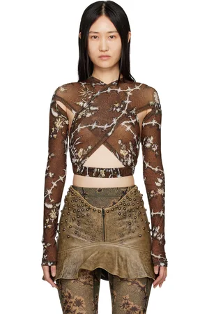 KNWLS Brown Anti Cross Over Blouse