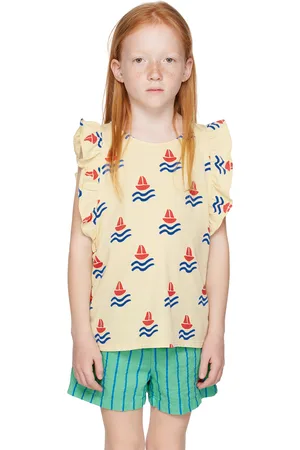 Bonmot Kids Yellow Boats Tank Top