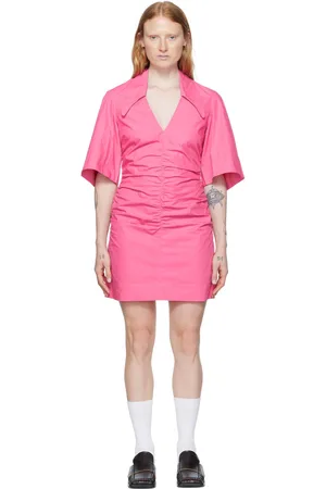 Ganni SSENSE Exclusive Pink Minidress