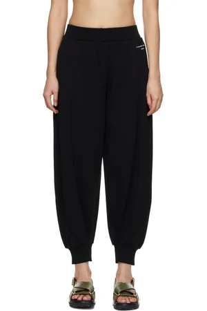 Stella McCartney Black 3D Metallic Shiny Logo Lounge Pants