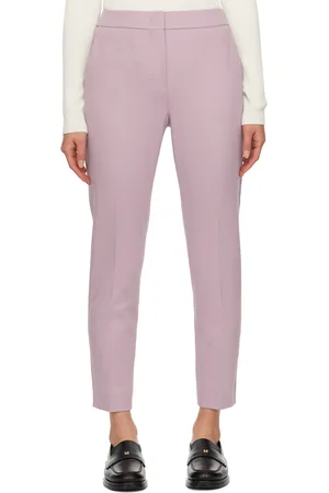 Max Mara Purple Cropped Trousers