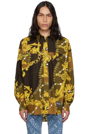 VERSACE Khaki Chain Couture Shirt