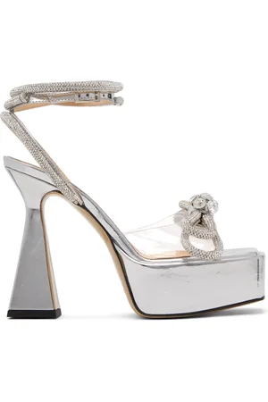 Mach & Mach Double Bow Platform Heeled Sandals