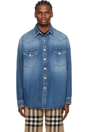 Burberry Blue Faded Denim Shirt