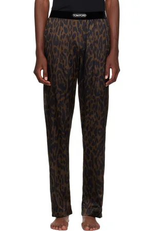 Tom Ford Black & Brown Cheetah Print Pyjama Pants