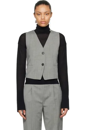 Helmut Lang Gray & Black Cutout Vest