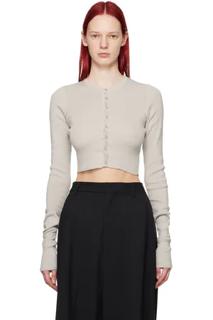 Maison Margiela Gray Cutout Cardigan