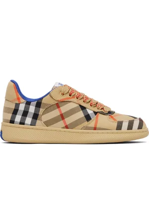 Burberry Tan Check Terrace Sneakers