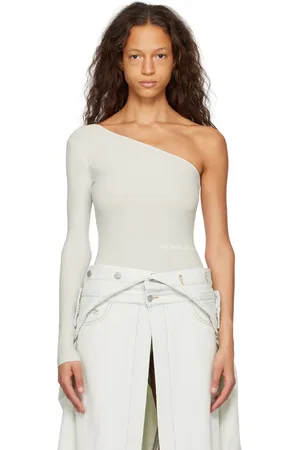 Maison Margiela Gray Single-Shoulder Bodysuit