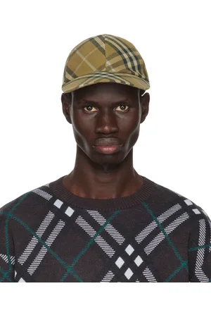 Burberry Khaki Check Cotton Baseball Cap