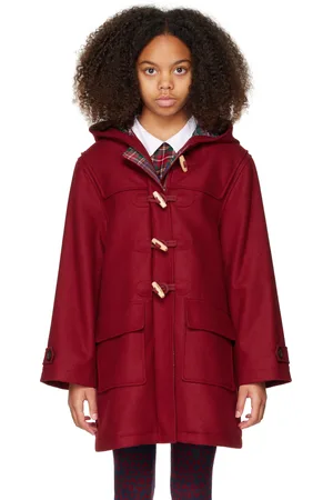 Dolce & Gabbana Kids Burgundy Wool Duffle Coat
