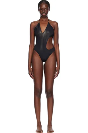 VERSACE Black Greca Swimsuit