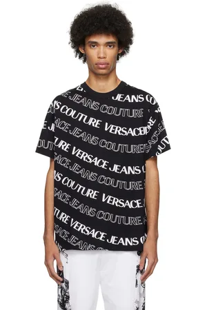 VERSACE Black Jacquard T-Shirt