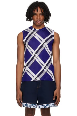 Burberry Blue Check Tank Top
