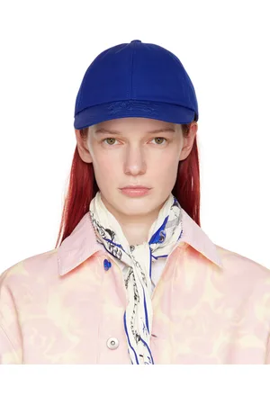 Burberry Blue Cotton Blend Baseball Cap