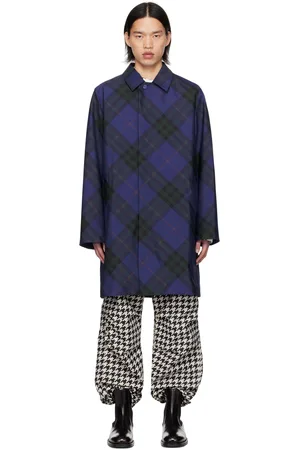 Burberry Blue Check Coat