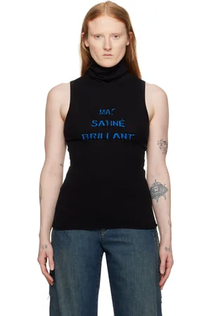 Maison Margiela Black Turtleneck Tank Top