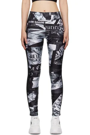 VERSACE Black Print Leggings