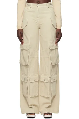 VERSACE Beige Medusa Denim Cargo Pants