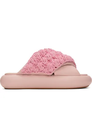 J.W.Anderson Pink Crochet Twister Platform Slides