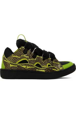 Lanvin Green & Black Curb Sneakers