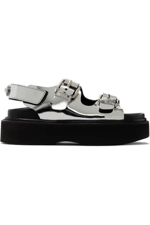 Simone Rocha Silver Pearl Daisy Platform Sandals