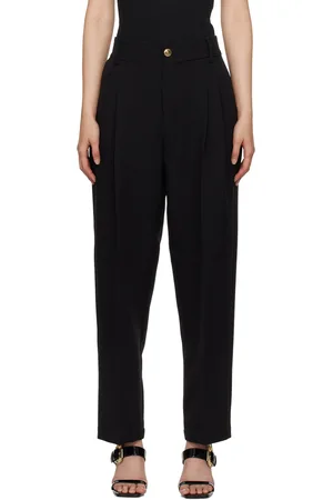 VERSACE Black Pleated Trousers