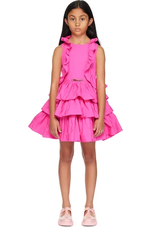 MISS BLUMARINE Kids Pink Ruffle Dress