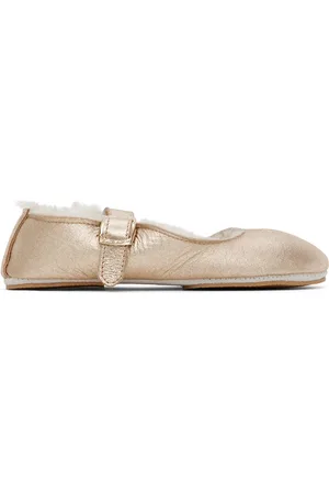 BONPOINT Kids Gold Gavina Mary Jane Ballerina Flats