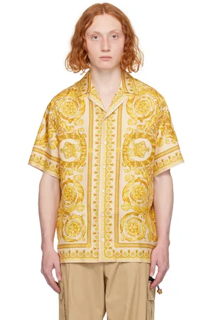 VERSACE Beige & Yellow Barocco Shirt