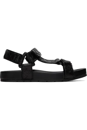 Bottega Veneta Black Trip Sandals