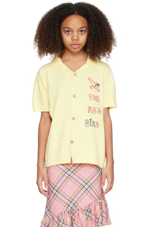 The Animals Observatory Kids Yellow Whale Shirt