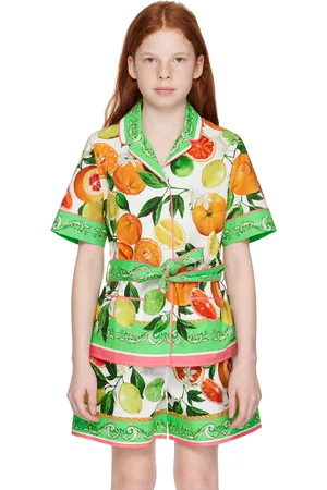 Dolce & Gabbana Kids Green Belted Shirt