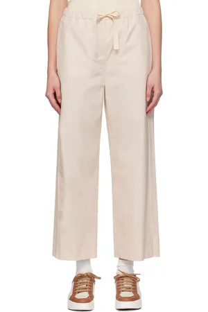 Max Mara Beige Drawstring Trousers