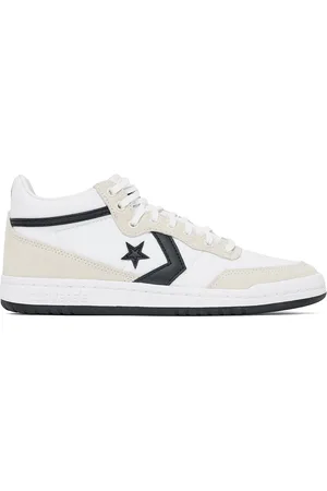 Converse White & Gray CONS Fastbreak Pro Mid Top Sneakers