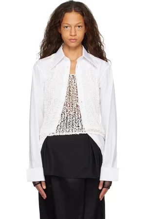 Maison Margiela Off-White Sheer Tank Top