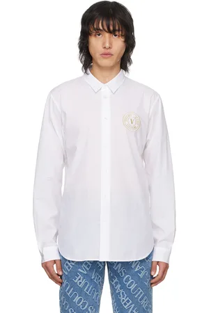 VERSACE White V-Emblem Shirt