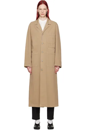 Maison Margiela Beige Embroidered Denim Coat