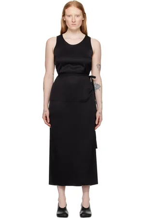 Maison Margiela Black Vented Maxi Dress