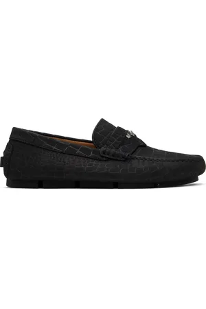 VERSACE Black Driver Loafers