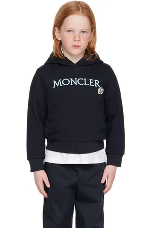 Moncler Kids Navy Embroidered Hoodie