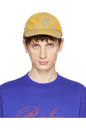 Burberry Yellow & Gray Check Cap