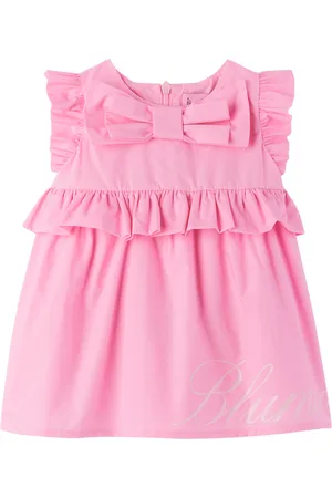MISS BLUMARINE Baby Pink Ruffle Dress
