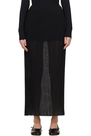 Maison Margiela Black Sheer Maxi Skirt