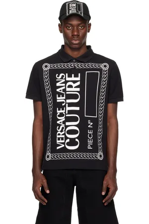 VERSACE Black Piece Number Polo
