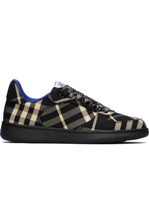 Burberry Black & Beige Check Terrace Sneakers