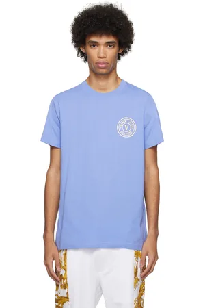VERSACE Blue V-Emblem T-Shirt