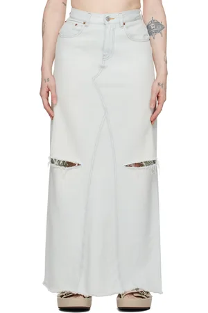 Maison Margiela Blue Five-Pocket Denim Maxi Skirt