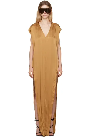 Rick Owens Yellow Porterville Arrowhead Maxi Dress