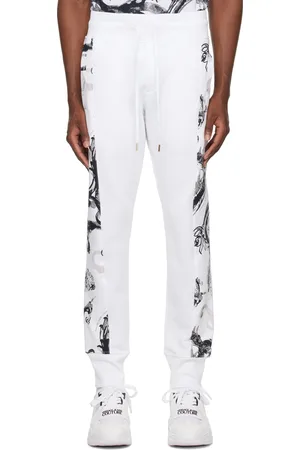 VERSACE White Watercolour Couture Sweatpants